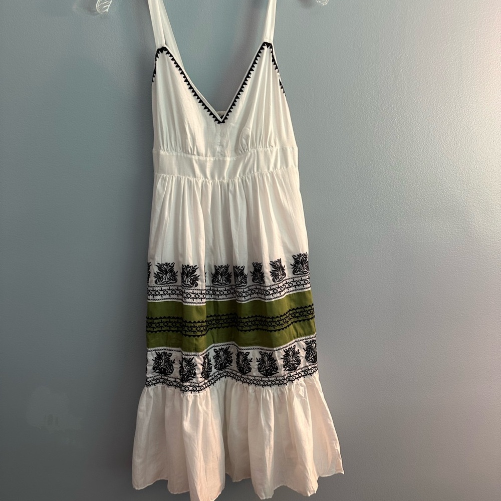 Karen Kane White Tiered Ruffled Sundress